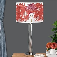 Poceacles Christmas Santa Claus Print Drum Lamp Shade